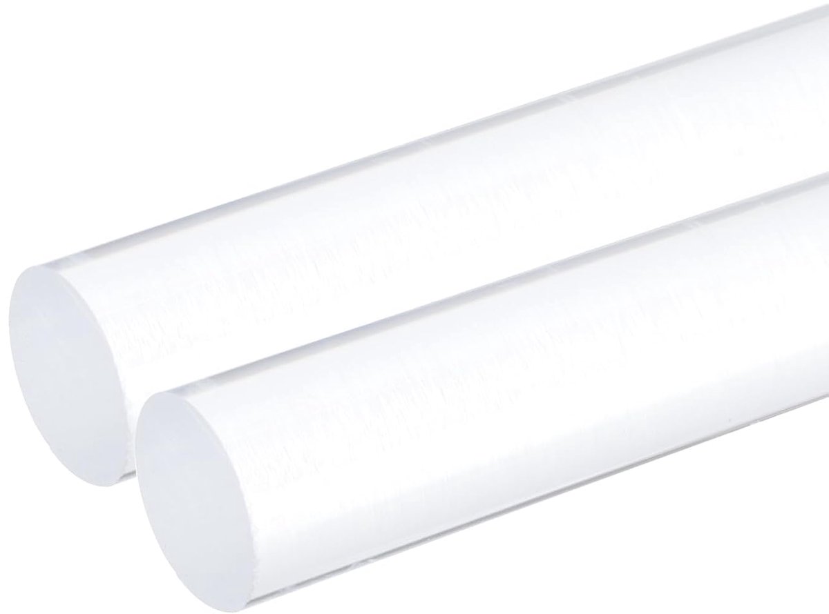 2 ronde staven van acryl, 1/2 inch x 12 inch, kunststof, acryl, transparante staven, strips voor doe-het-zelf verlichting, tuindecoratie, 13 mm x 300 mm
