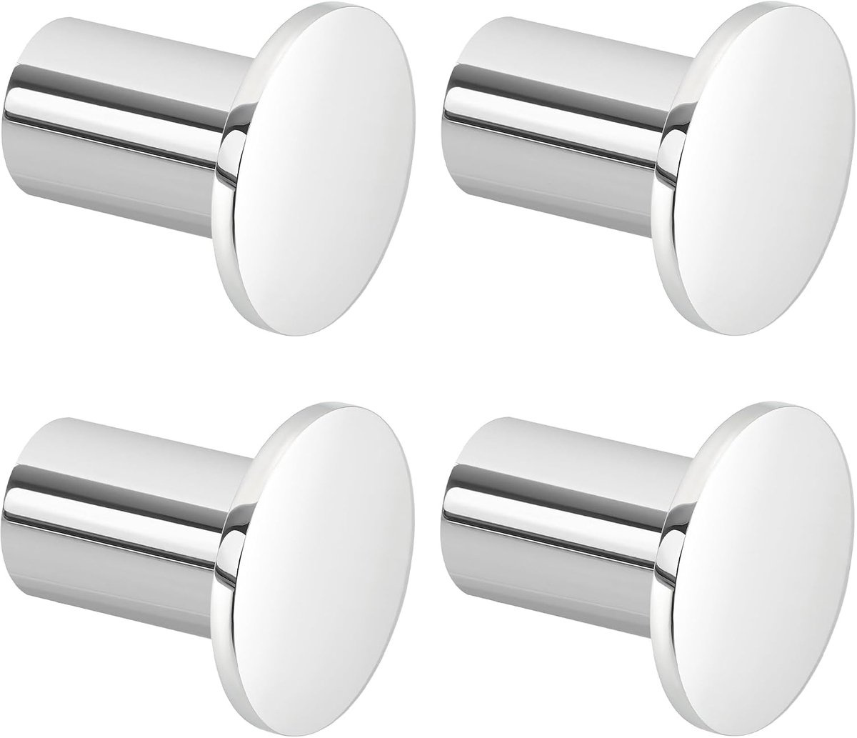 Badhanddoekhaken, handdoekhaak, wandhaken, kledinghaken van SUS304 roestvrij staal voor badkamer, toilet, keuken 4 Stuks, EGJF001Y-25X45-C-4P