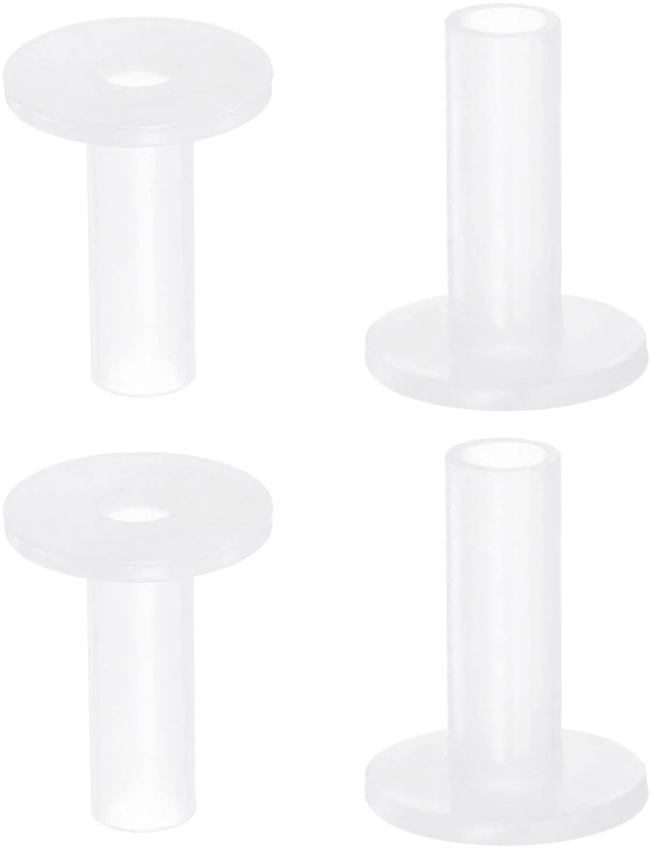 4 stuks flenshulzen lagers 6 mm boring 8 mm AD 25 mm lengte nylon bussen voor as wit