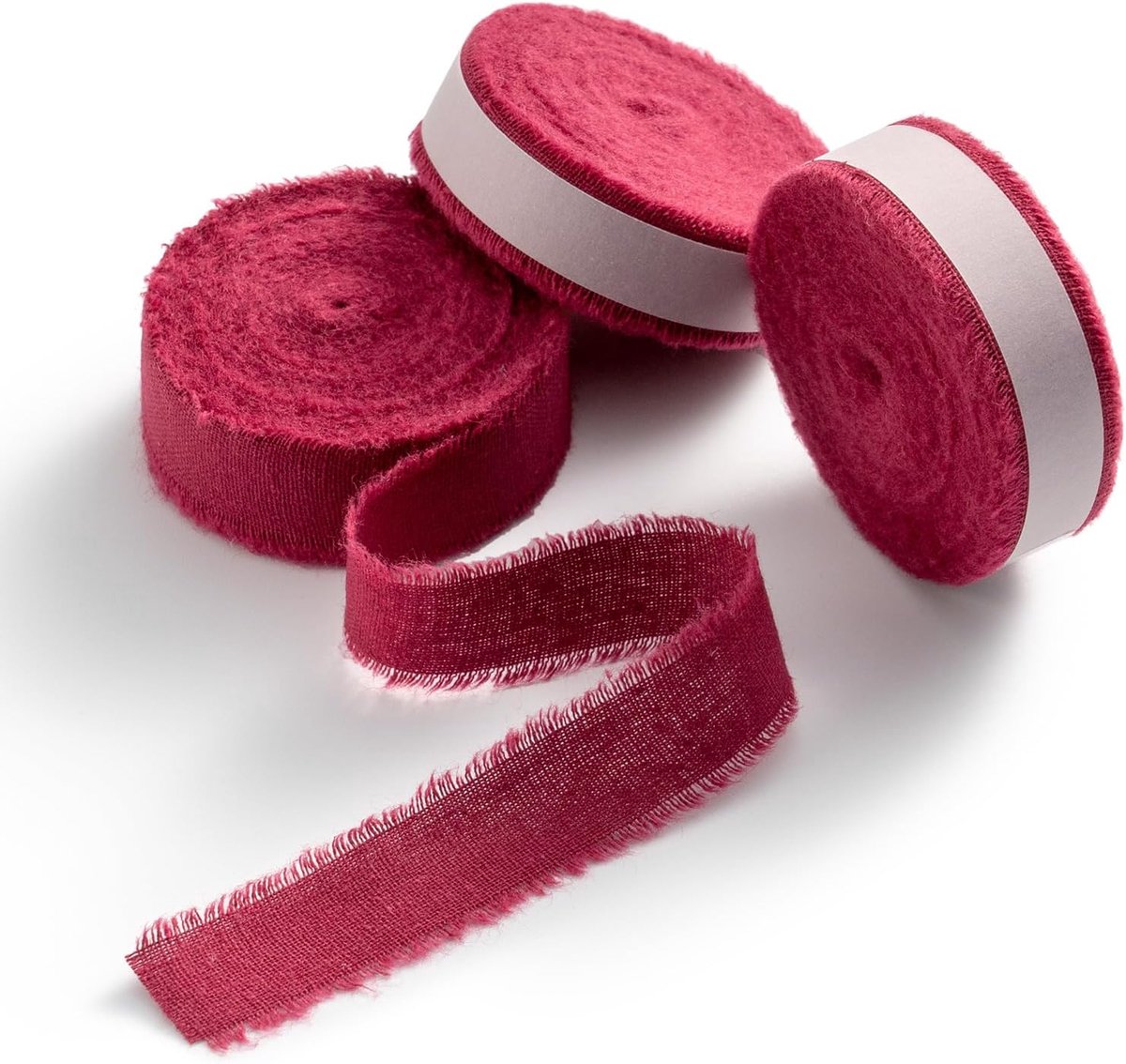 lint bordeauxrood katoenen lint van stof