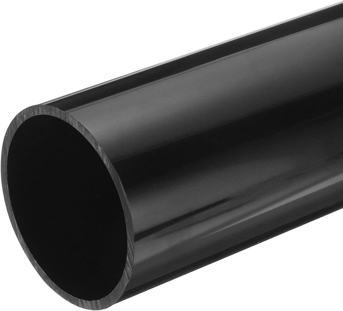 Pvc-buis, diameter 67,8 mm, lengte 330 mm, ronde kunststof buis voor tuin, aquarium, waterleiding, kabelgoot, ventilatiebuis (zwart)