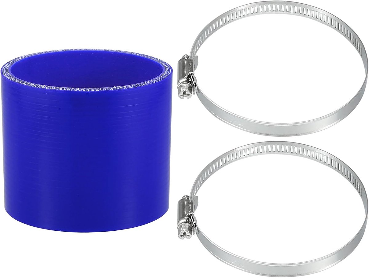 Rechte Koppeling Silicone Slang 3.15" ID 2.99" Lengte 0 Grad Universele Auto Silicone Slang Koelslang 4-Laags 5mm Dikte Inlaat/Turbo/Intercooler Pijp Blauw 1 Set