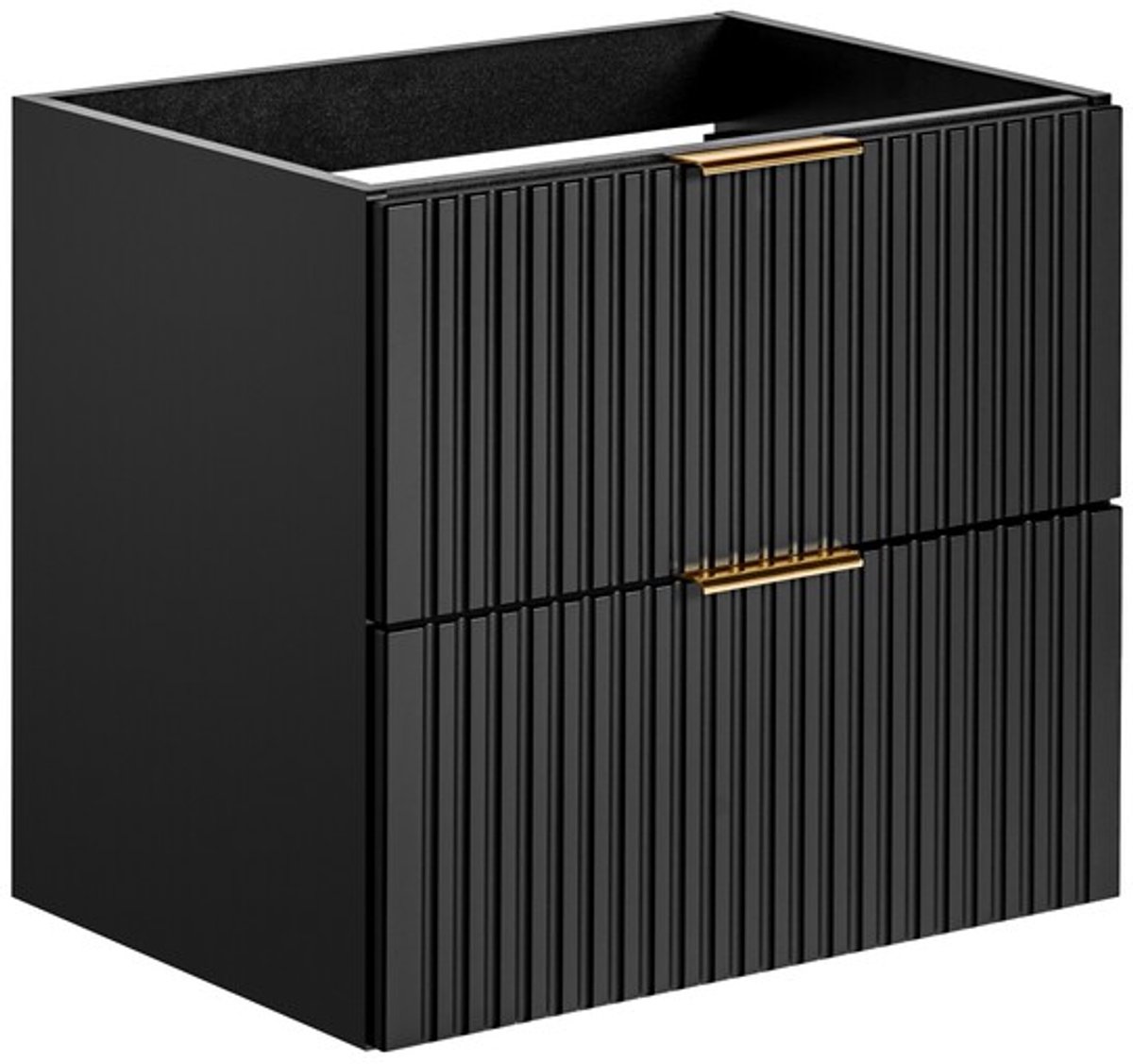 Sanifun Badkamermeubel 60 cm Adel Black met Keramische Opzetwastafel