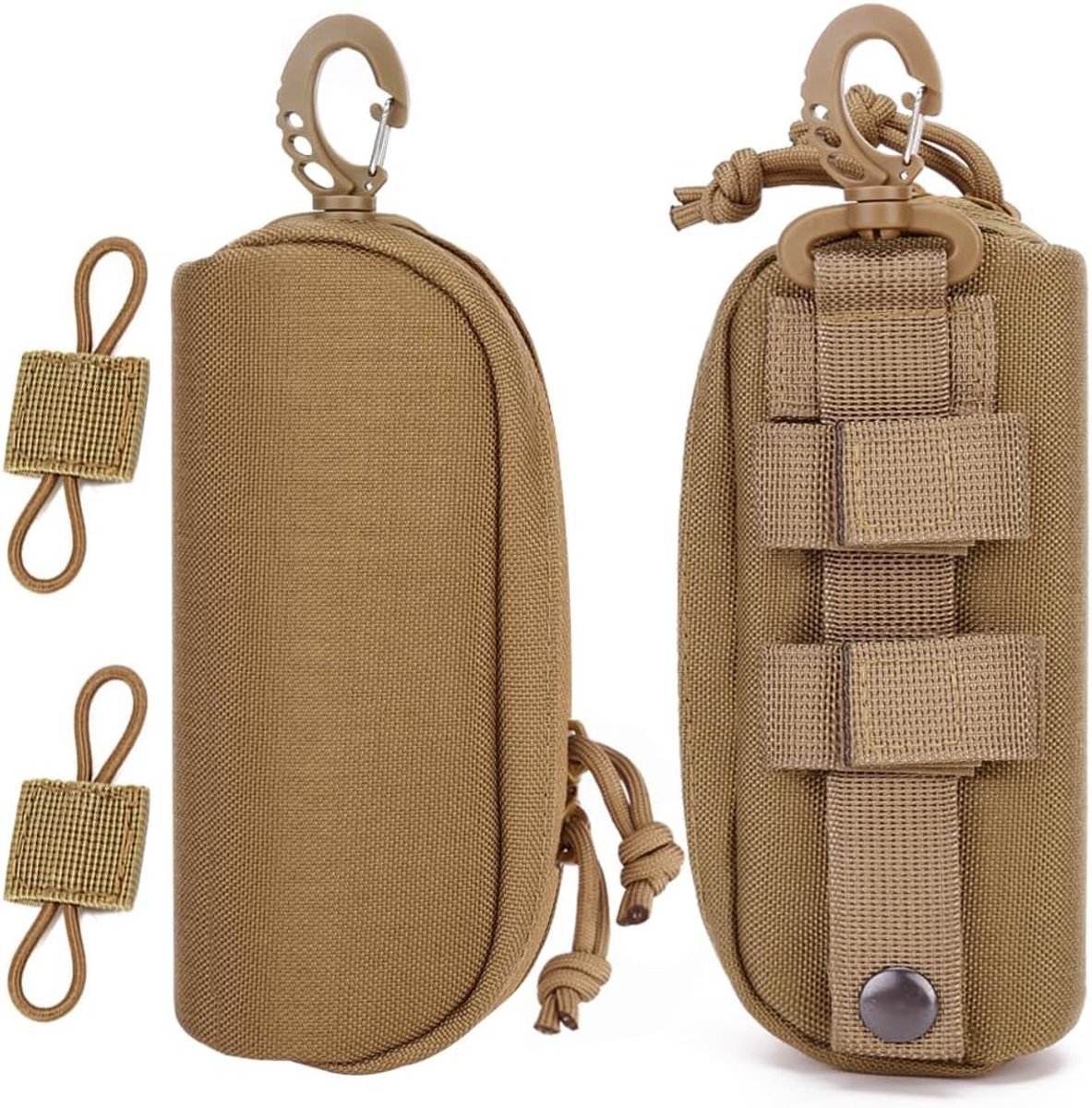 Molle-brillenkoker, tactische stootvaste beschermhoes, draagbare brillenkokers, brillen met riemclip, 2 stuks