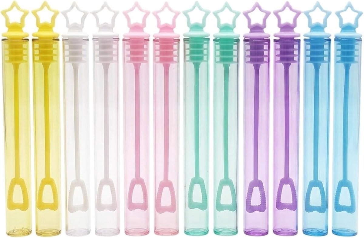 12 stuks mini-zeepbellen voor kinderen met stersluiting, zeepbellen, gadget, kinderverjaardag, feestgeschenken en zeepbellen voor bruiloft (lege fles zonder vloeistof)