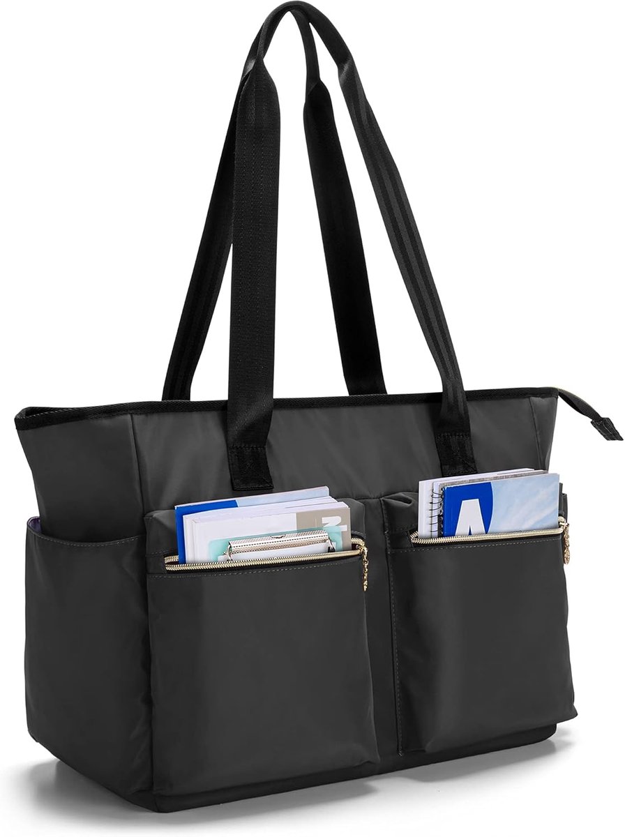 Leraar tas, leraar utility draagtas met compartiment en meerdere zakken, laptop schoudertas draagtas voor dames en heren