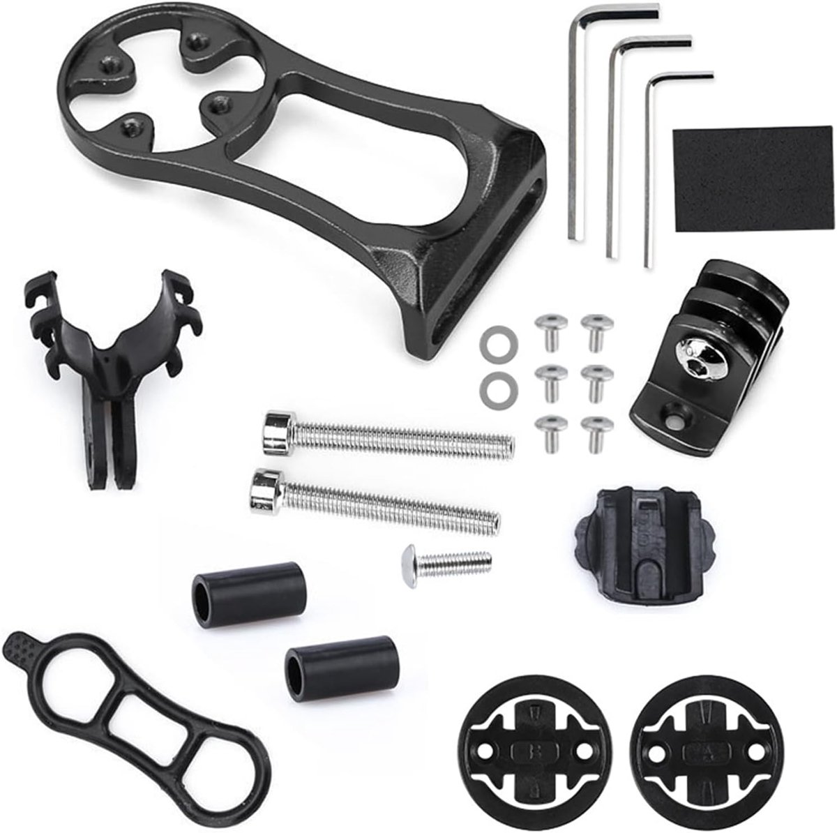 Fietscomputerhouder van legering, 31,8 mm stuurhouder met actiecamera-opname, snelspanner voor racefiets en MTB, zwart