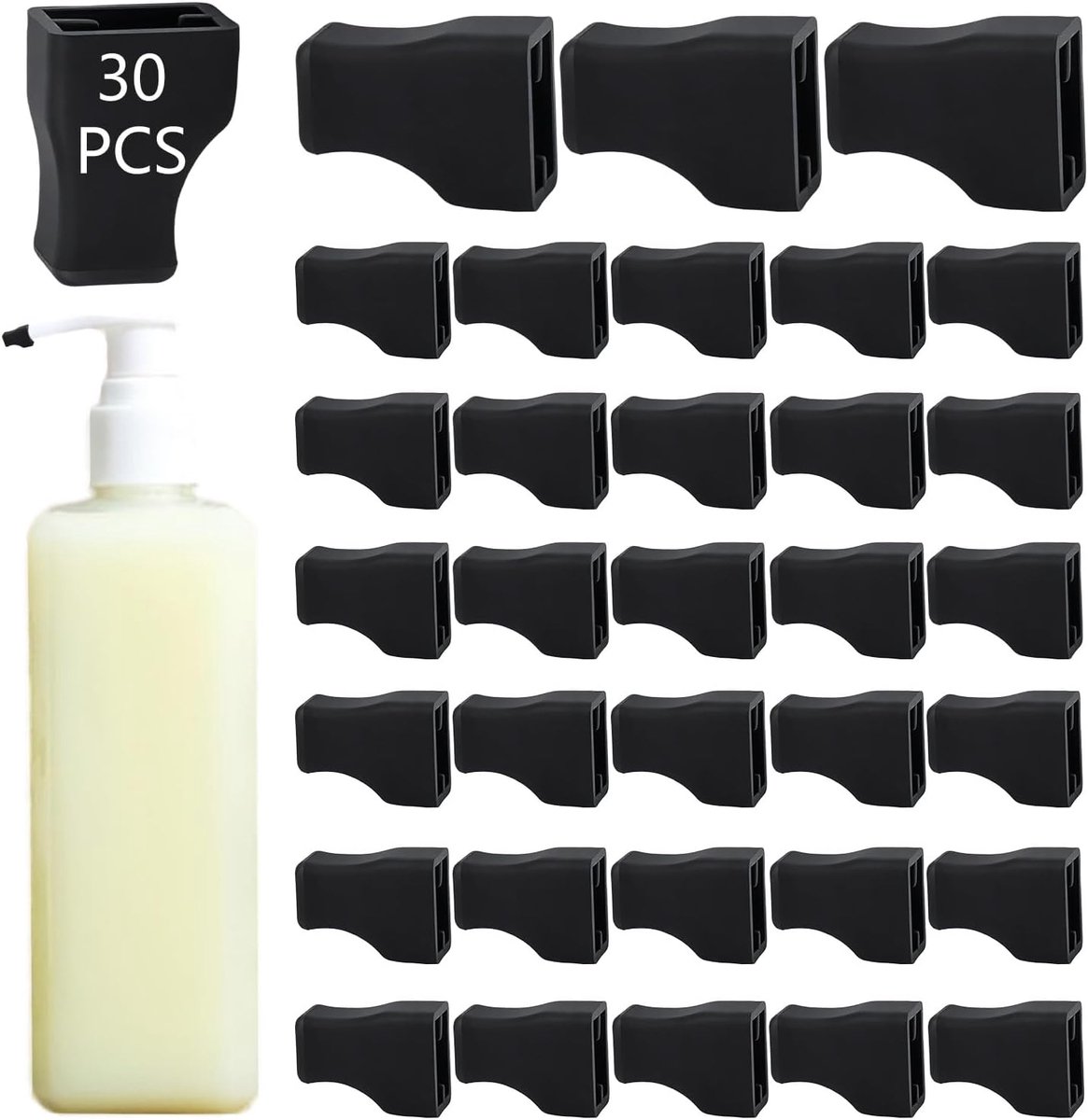 30 stuks koffiestroop pomp tip covers, draagbare praktische schenkdop voor olie drank fles, herbruikbare siroop pomp tip caps voor houden suiker specerijen olijf schoon (zwart)