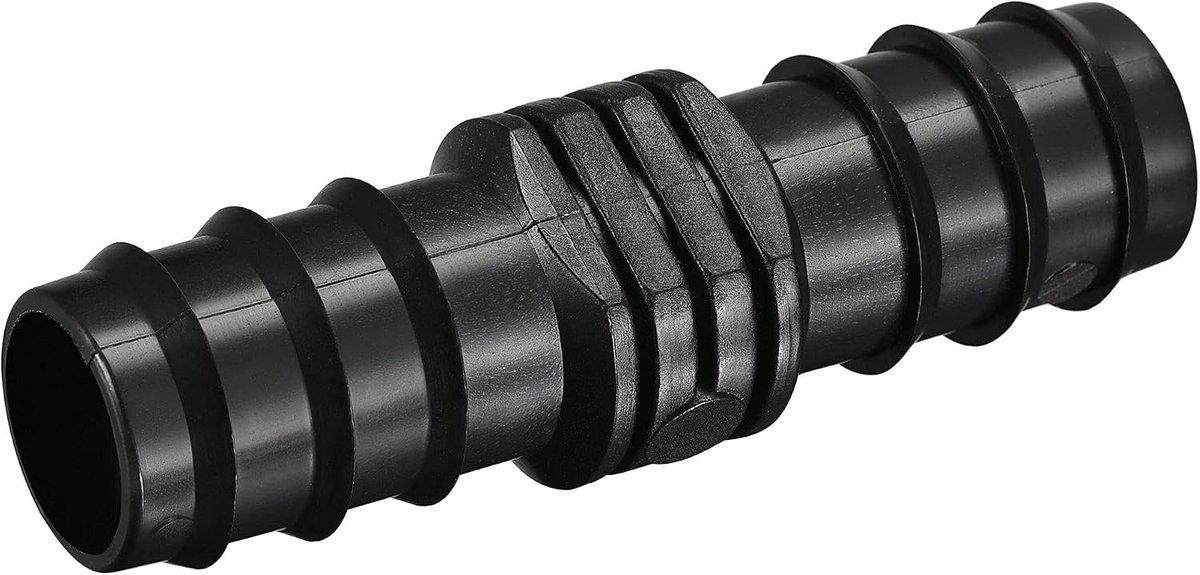 sourcing map 5 stuks plastic bewatering slangconnector voor 1 inch binnendmr. slang 25 mm zwart
