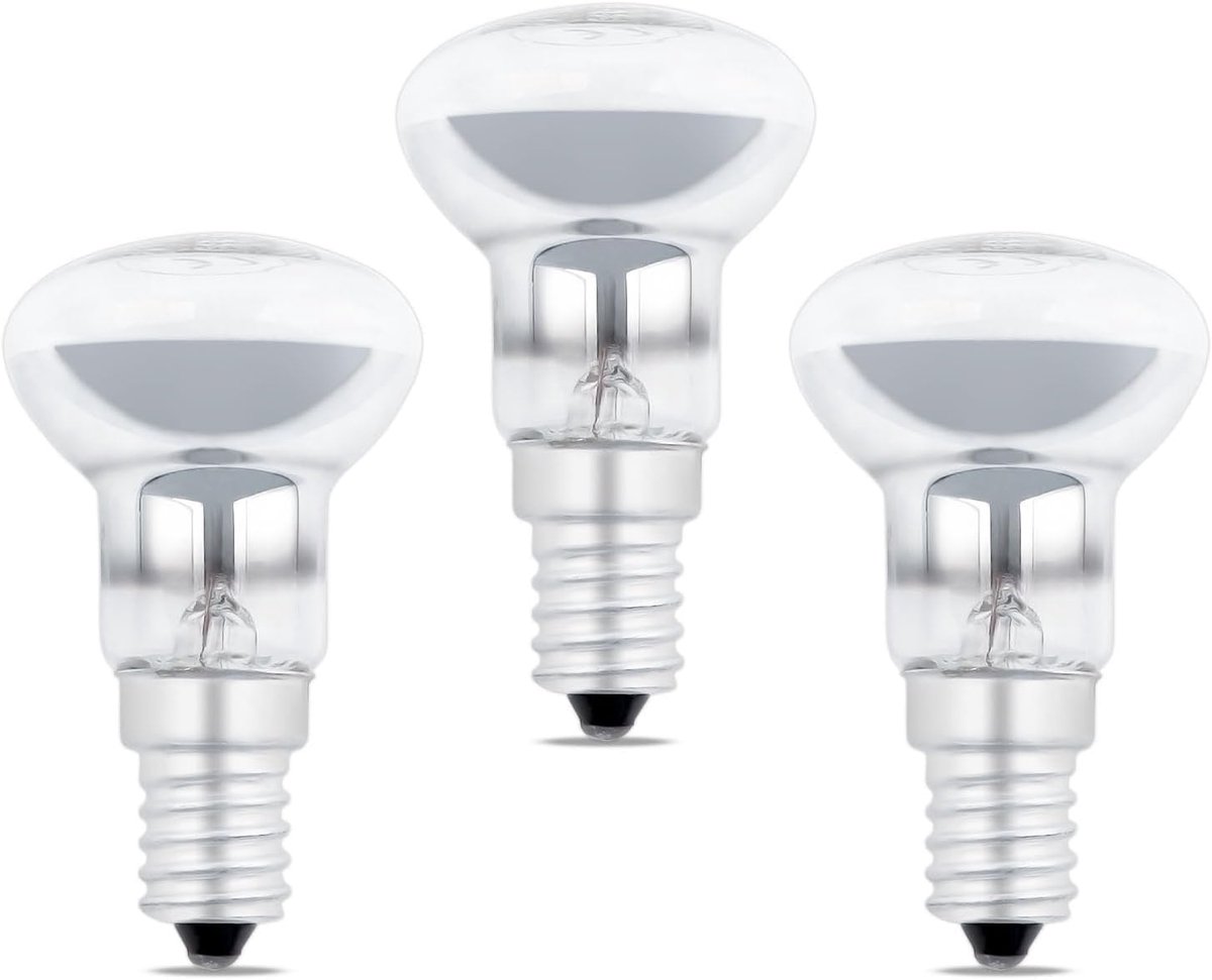 3 Stuks R39 E14 25W Lavalampen Dimbaar, E14 Reflectorlamp, Warm wit 2700 K, AC 220-240V, 250 Lumen, R39 Verwarmingslamp, voor Lavalamp, Reflectorlamp, Glitterlampen, Raketlamp, Bubbellamp
