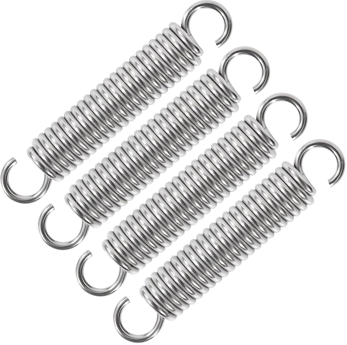 65 mm trekveer dubbele haak roestvrij staal draaddiameter 2,0 mm buitendiameter 12 mm trekken 12,3 kg 4 stuks
