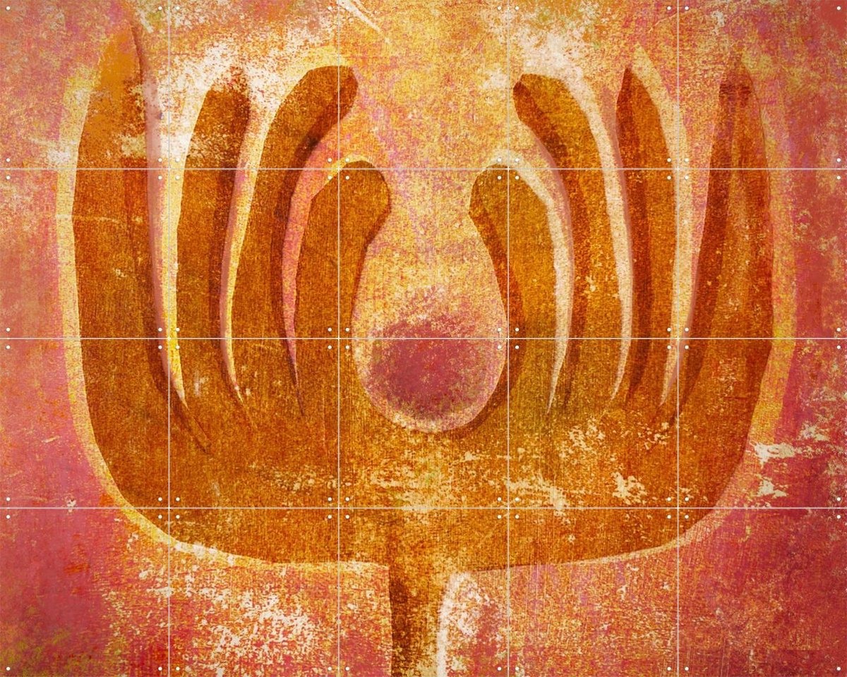IXXI Elora, RAR Kramer - 100 x 80 cm - Gratis ophangtool - Grote wanddecoratie en posters - Speels, Minimalisme, Geometrische Kunst, Modern