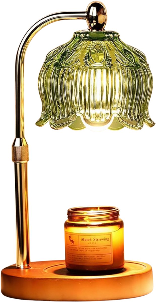 ZRNS® Kaars Warmer Lamp - Tafellamp - Elektrische Kaarslamp - Met Dimmer - Groen