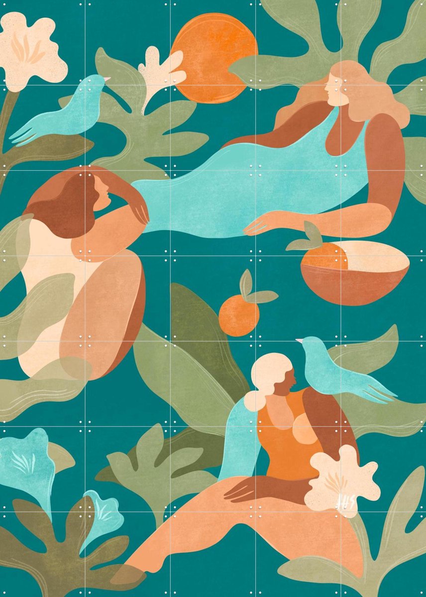 IXXI Gift Of Renewal, Maggie Stephenson - 100 x 140 cm - Gratis ophangtool - Grote wanddecoratie en posters - Fantasierijk, Speels, Geometrische