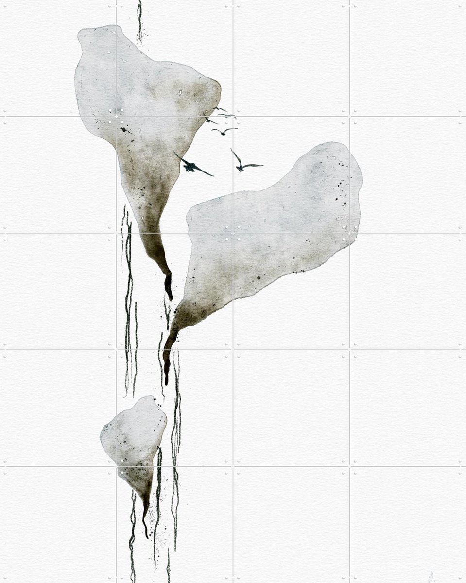 IXXI The Way To Happiness, Ankie Kooi & Various - 80 x 100 cm - Gratis ophangtool - Grote wanddecoratie en posters - Kwaststreken, Line art