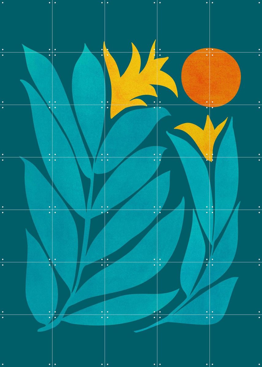 IXXI Community Garden After Dark, Kristian Gallagher & Various - 100 x 140 cm - Gratis ophangtool - Grote wanddecoratie en posters - Pop art