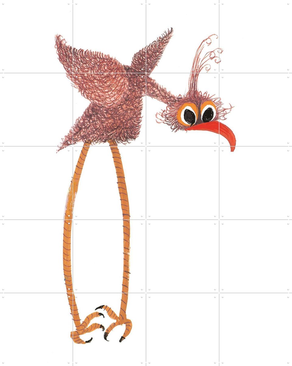IXXI Fiep Fiepvogel, Fiep Westendorp - 80 x 100 cm - Gratis ophangtool - Grote wanddecoratie en posters - Speels, Cartoonesk, Tekeningen, Kinderkamer