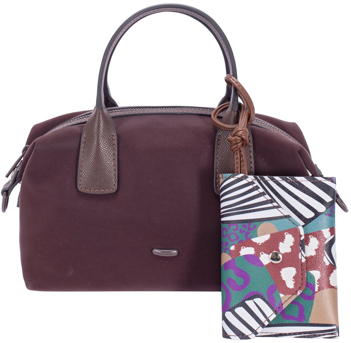 David Jones nylon handtas Saartje - Dames - Bordeaux