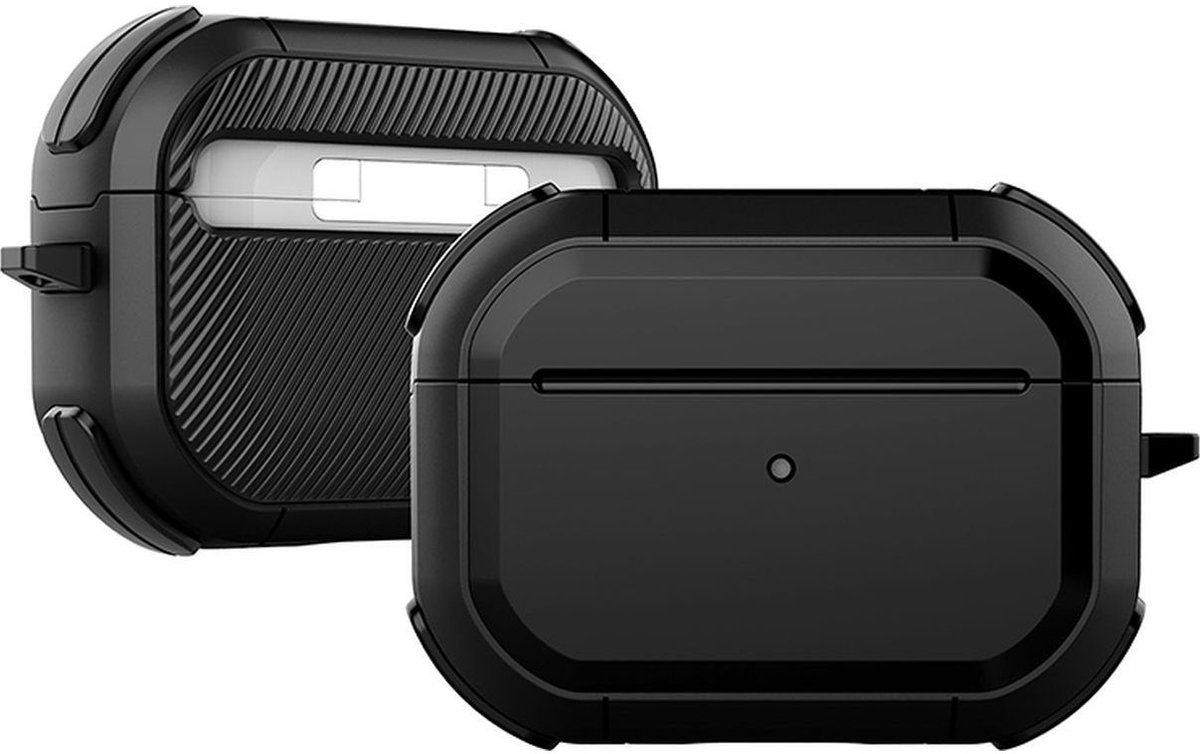 Mobigear Hoesje geschikt voor Apple AirPods Pro 2 Shockproof Hardcase Hoesje | Mobigear Slim Armor - Zwart