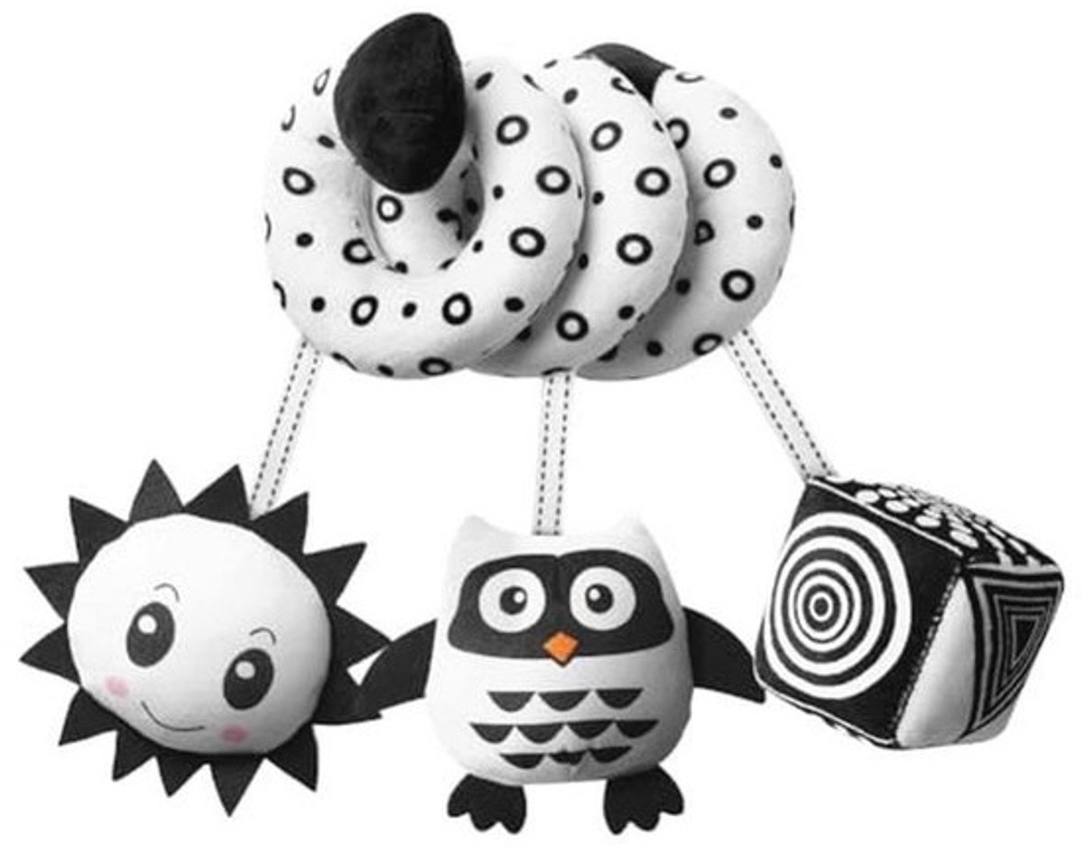 Activiteitenspiraal voor Baby - Zwart-Wit Speelgoed voor Kinderwagens