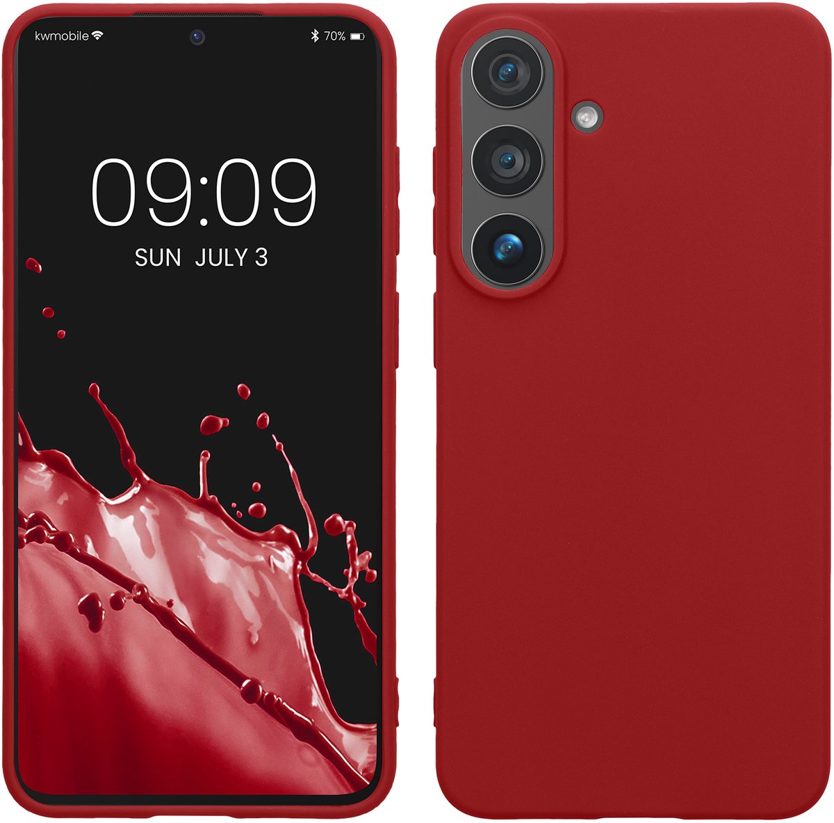 kwmobile telefoonhoesje geschikt voor Samsung Galaxy S26 FE - Hoesje voor smartphone - Back cover in rabarber rood