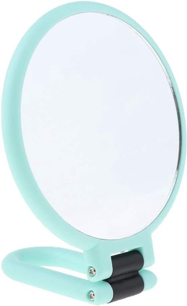 Make-up Spiegel - Vergrootspiegel Handspiegel - Persoonlijke Verzorging - Opvouwbaar Ontwerp - 12cm Diameter - Lichtgroen
