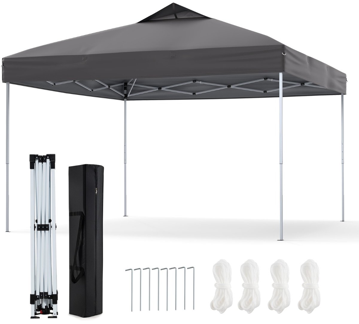 SureDeal® - Partytent - Opvouwbaar Tuinhuisje meter - Buitenevenementen - 295x295x255 cm - Grijs