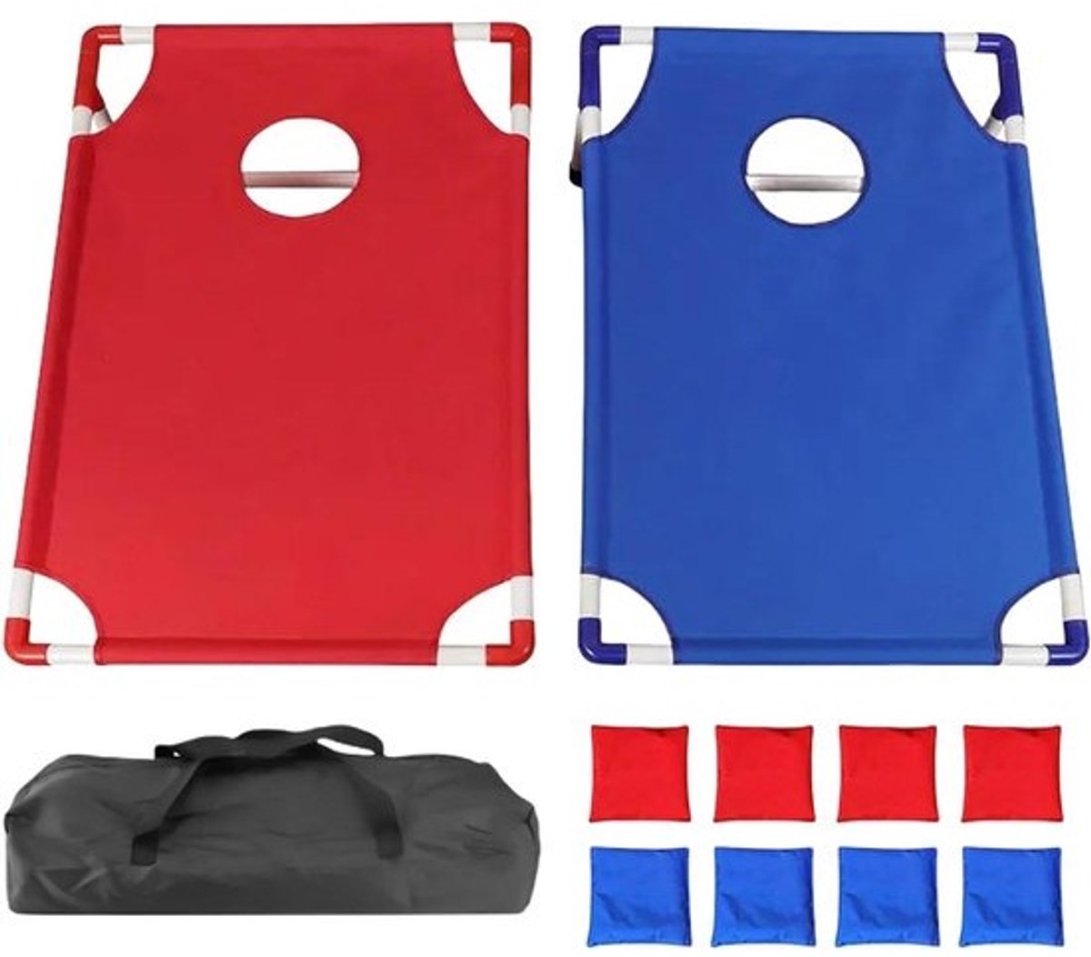 Cornhole Bord Set - Bean Bag Toss Spel - Buiten Spelen - Opvouwbaar Ontwerp - 22.8 x 20 Inch - Veelkleurig