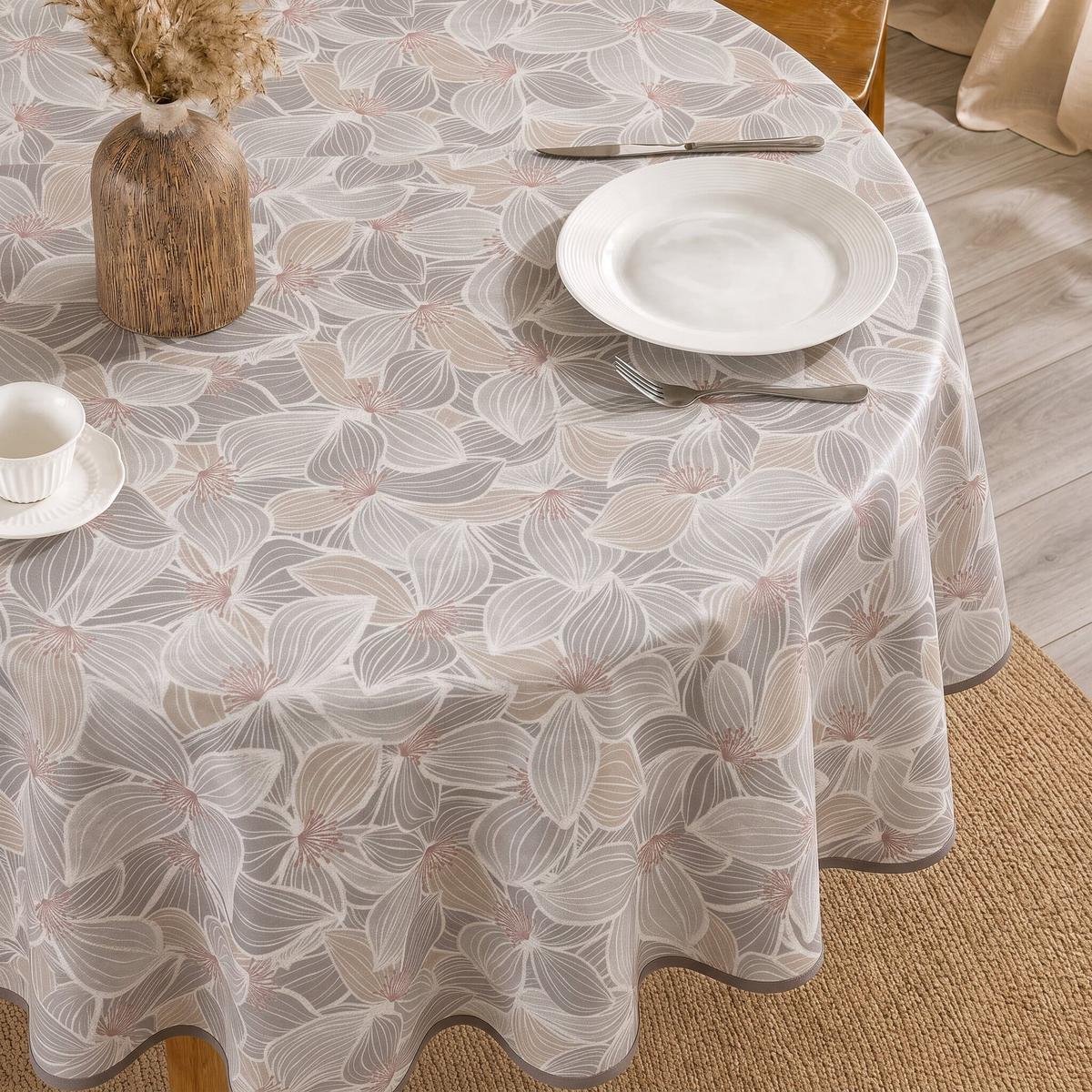 Rond Tafelzeil Flor de Iris Grey - 160cm