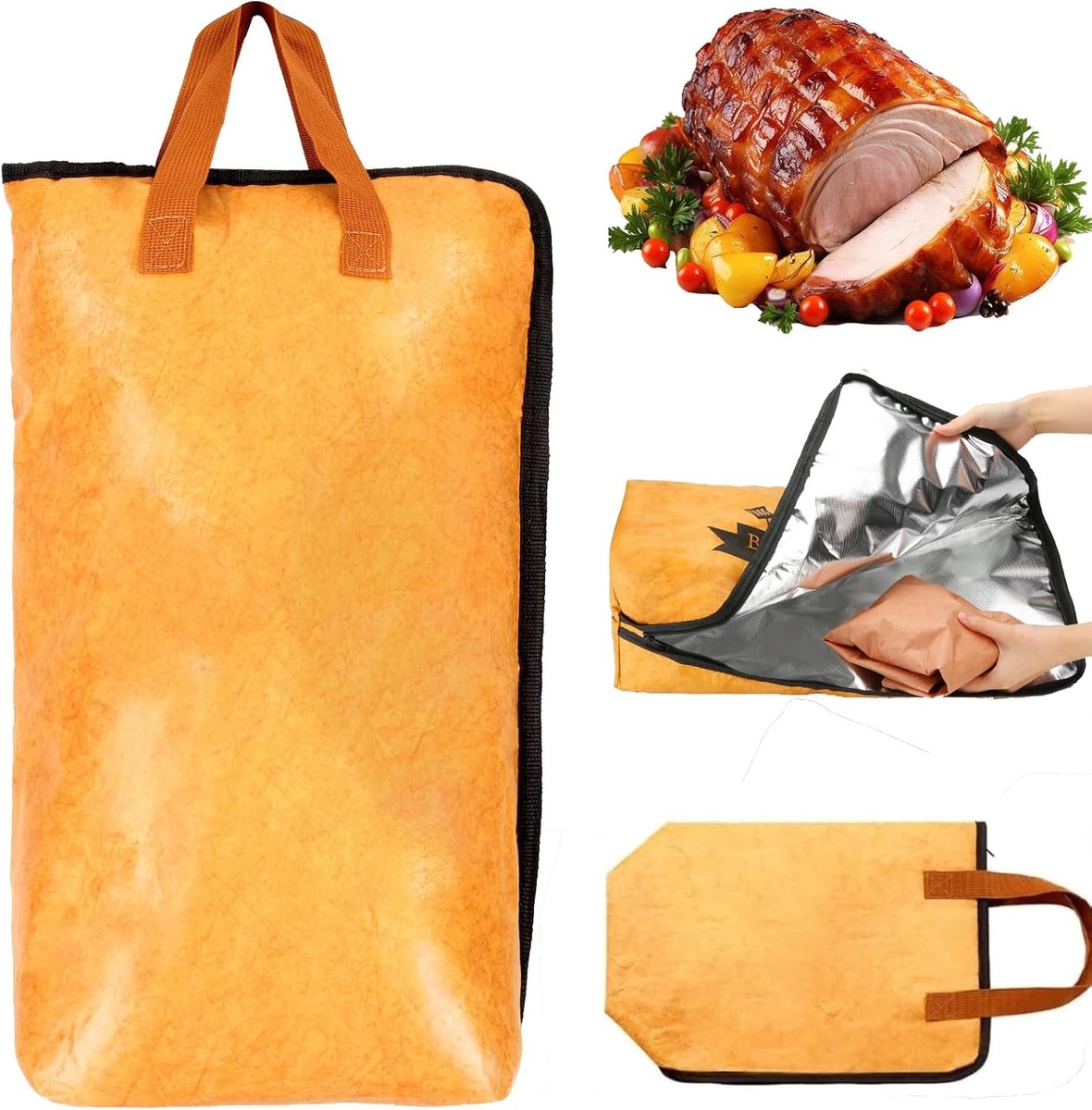 4-laagse geïsoleerde koel tas voor barbecue, waterdicht ontwerp, grote opening, ideaal voor vlees, roken, picknick en kamperen