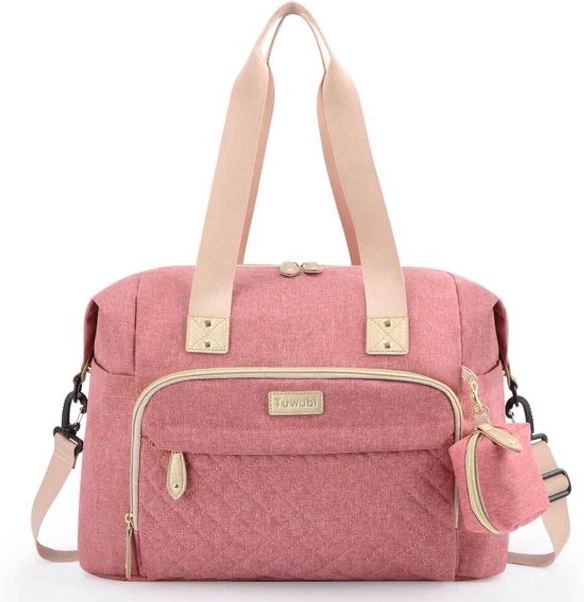 Tuwubi Diaper Bag Backpack with Pacifier Case, Large Travel Nappy Bag for Mum and Dad, Multifunctional Large Baby Bag