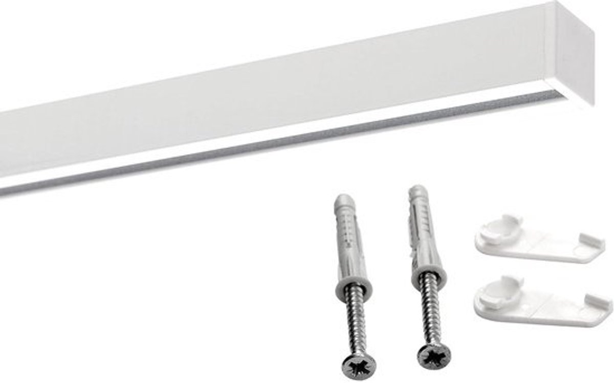 Aluminium Gordijnrail Beugels - Vierkant Plafondbevestiging 120 cm