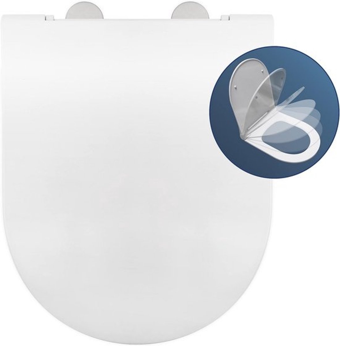 Toiletbril Softclose Hygiënisch Universeel Model D/U Vorm Eenvoudige Montage