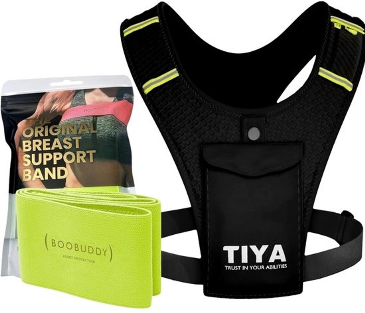 Hardloop Vest met Borstband voor Vrouwen - Zero Bounce Telefoonhouder en Borstondersteuning Set, Waterdicht