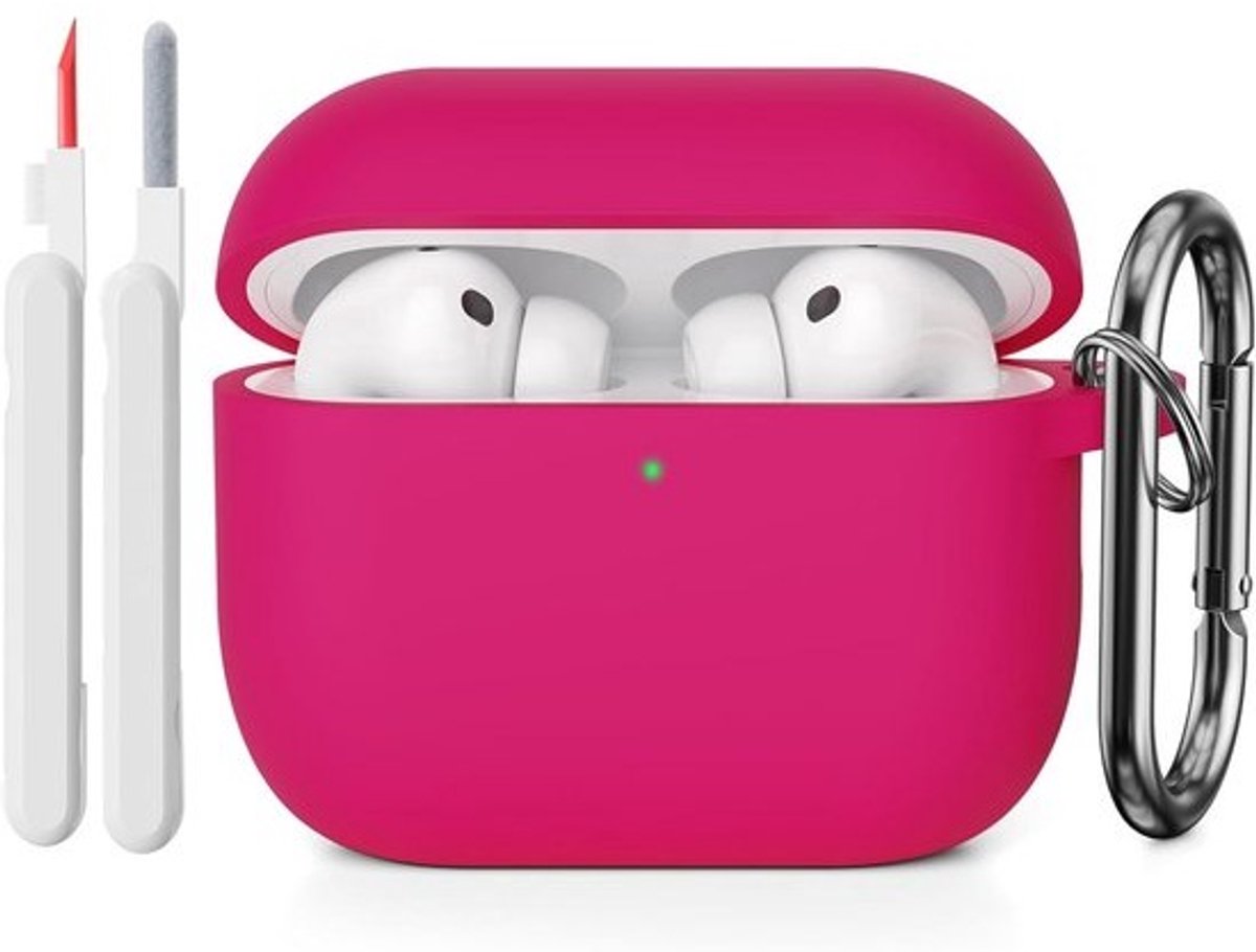 Beschermhoes voor AirPods Pro 3 met Karabijnhaak en Poetsset - Waterdicht & Schokbestendig