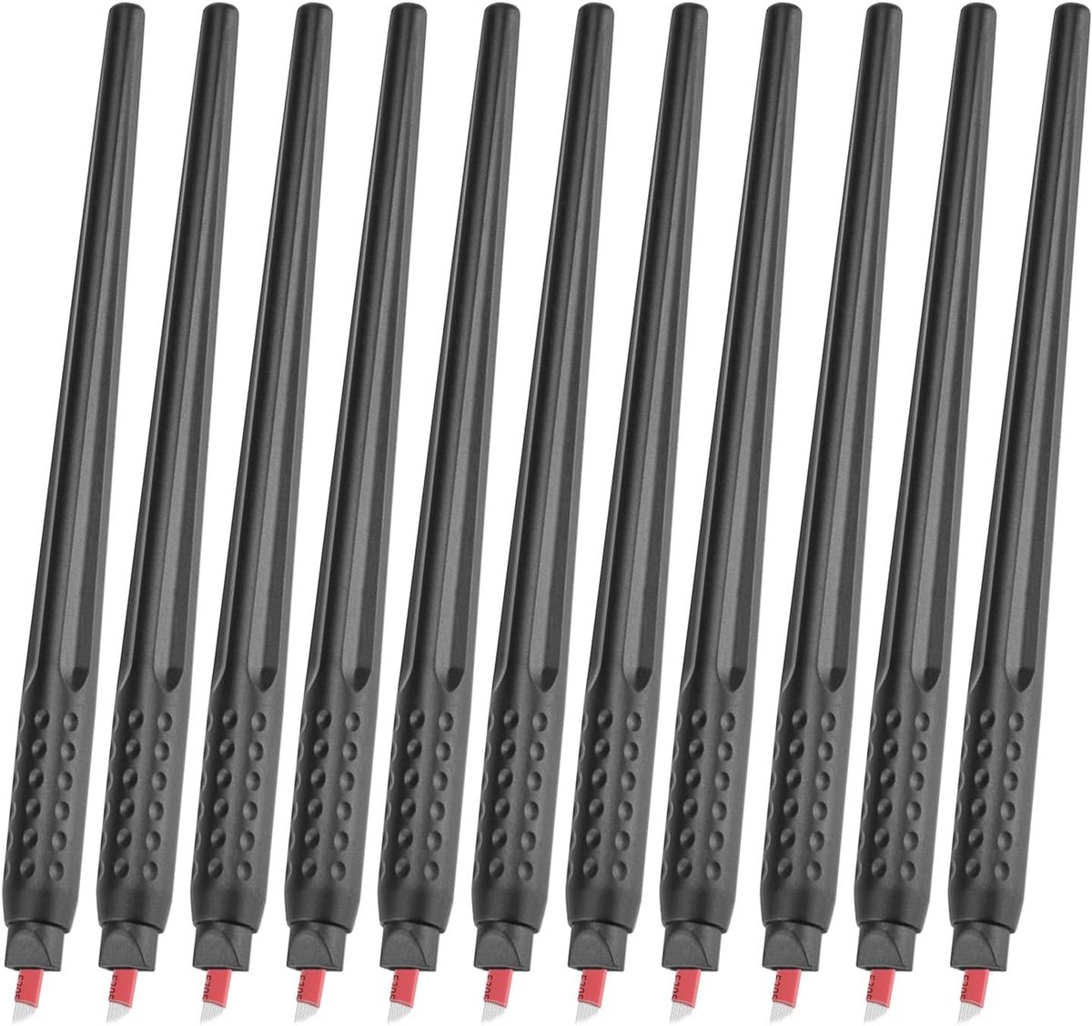 10 Stuks Microblading Oogbrauwpennen en 12-pin Disposable Blades voor Permanente Make-up in Individuele Verpakking
