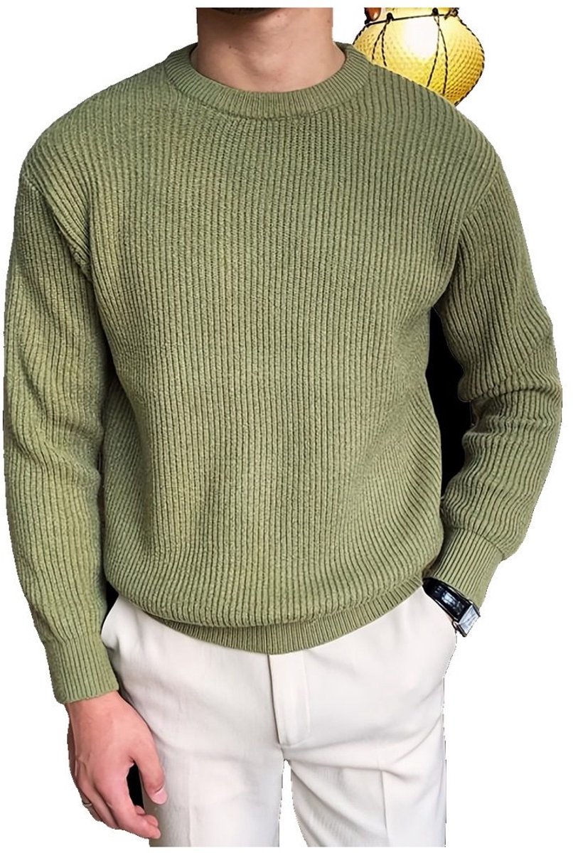 Currero Sweater Heren Sweaters Sweatshirt Hoodie Warme Trui Pullover Jumper Crewneck Vest Groen
