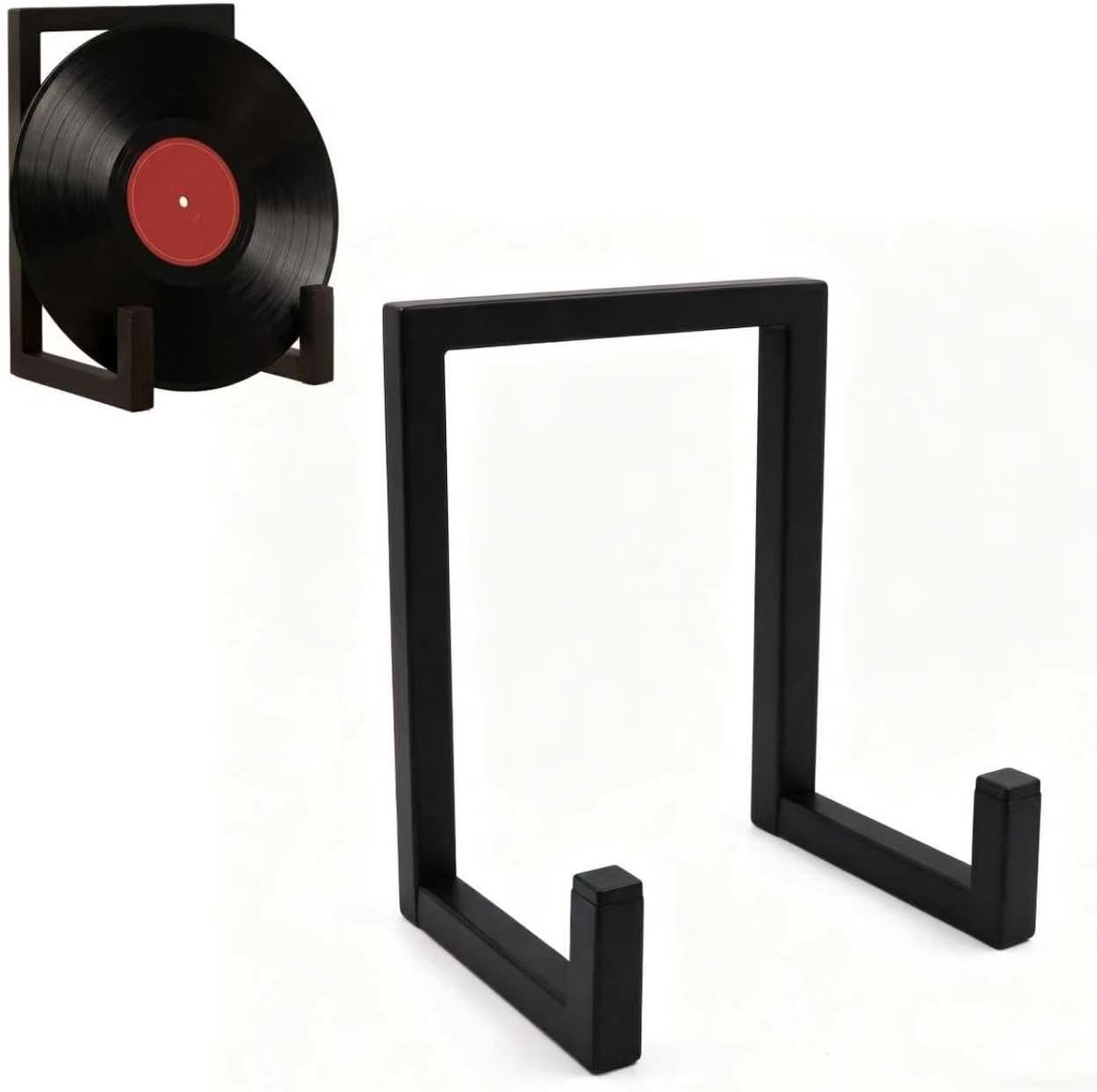 Vinylhouder en Platte Stand voor LP's - Ideaal voor Tafel en Wandpresentatie, Stijlvol en Duurzaam Ontwerp