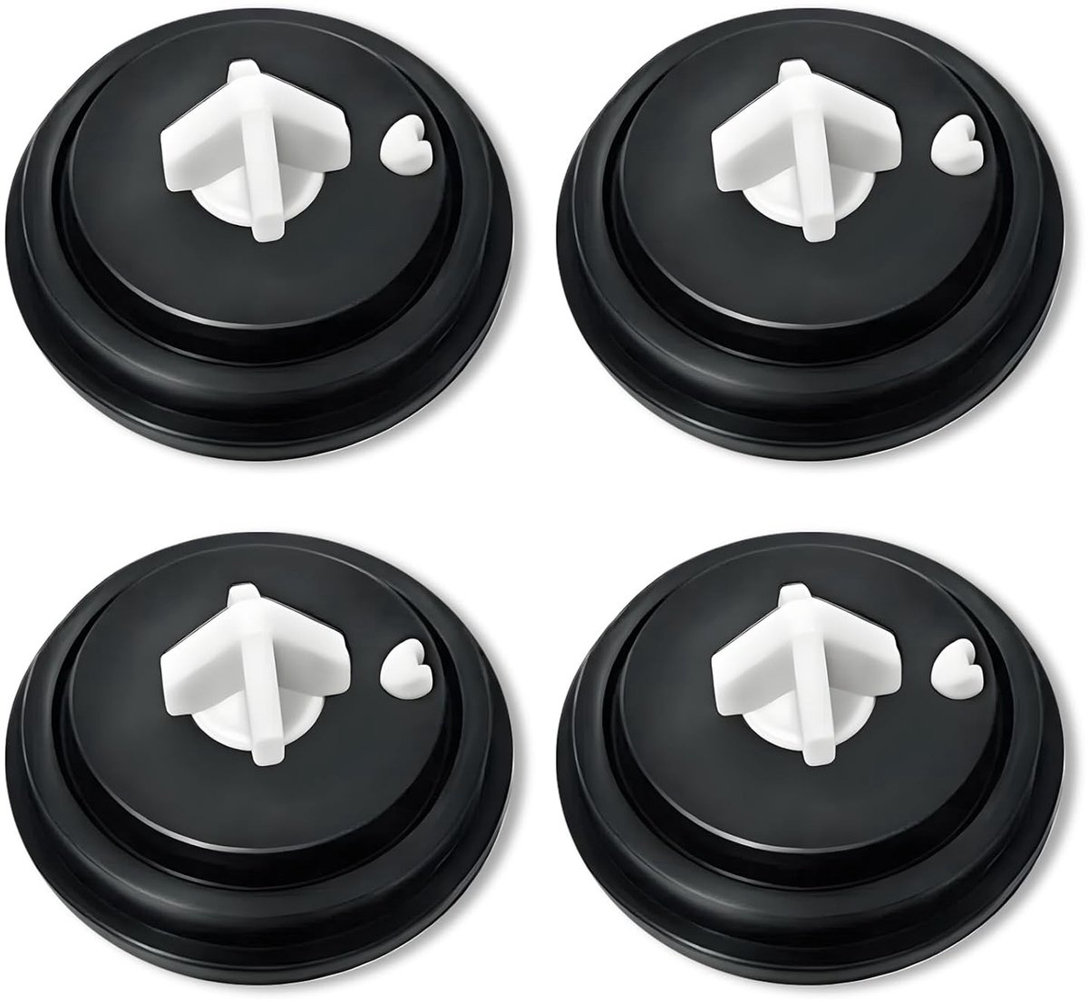 Set van 4 Rubber Membranen voor Toilet en Wastafel, Vervangingsonderdelen voor Spoelklep en Zwemmer, Duurzame Waterdichte Seal voor Sanitair Herstel