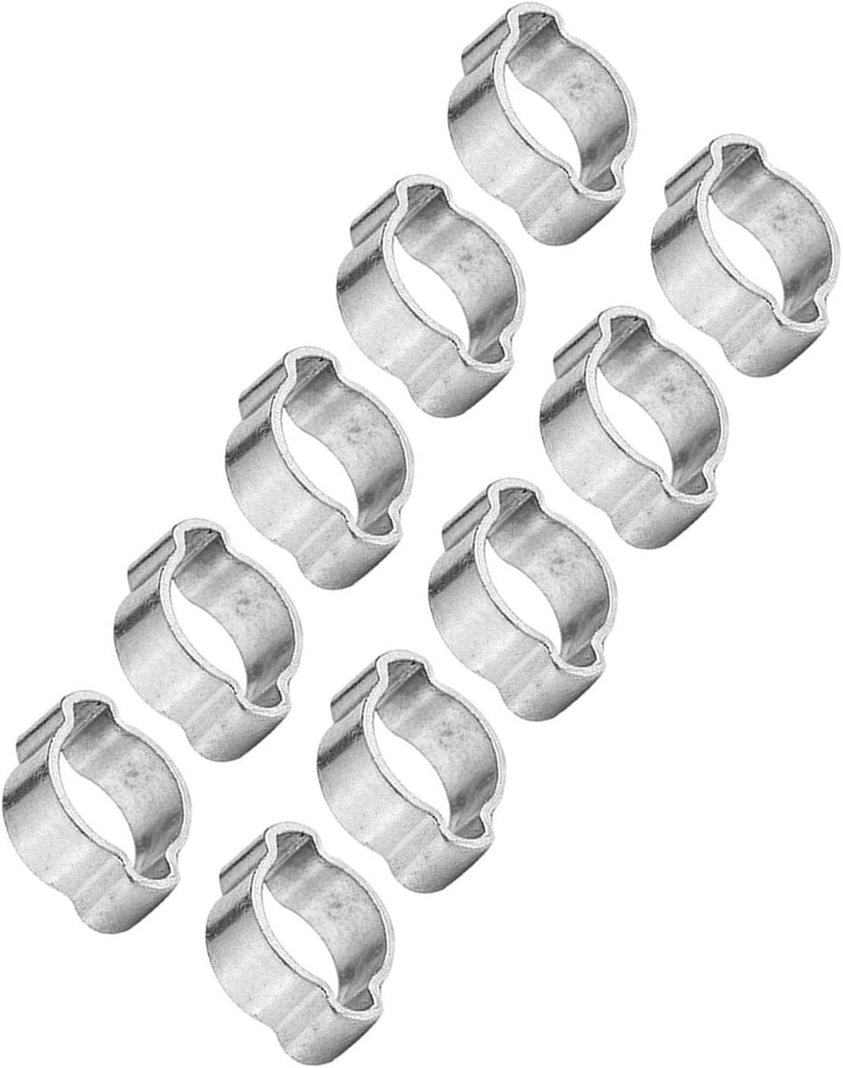 Roestvrijstalen slangklemmen voor brandstofslangen - 10 stuks voor 15-18 mm rubberen en siliconen slangen
