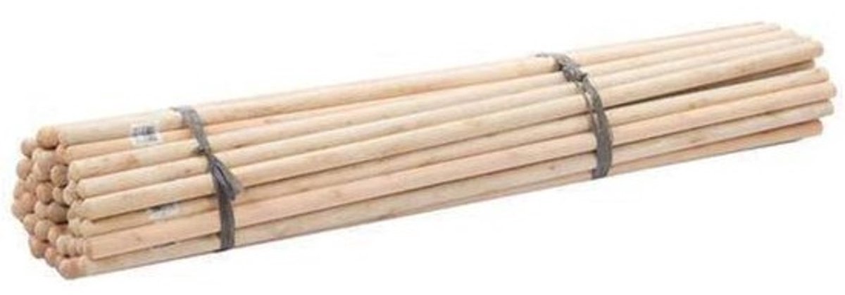 Houten Bezemhandvatten 5' x 1-1/8" - Zware Kwaliteit, Geschikt voor Grote Bezemkoppen - Set van 30