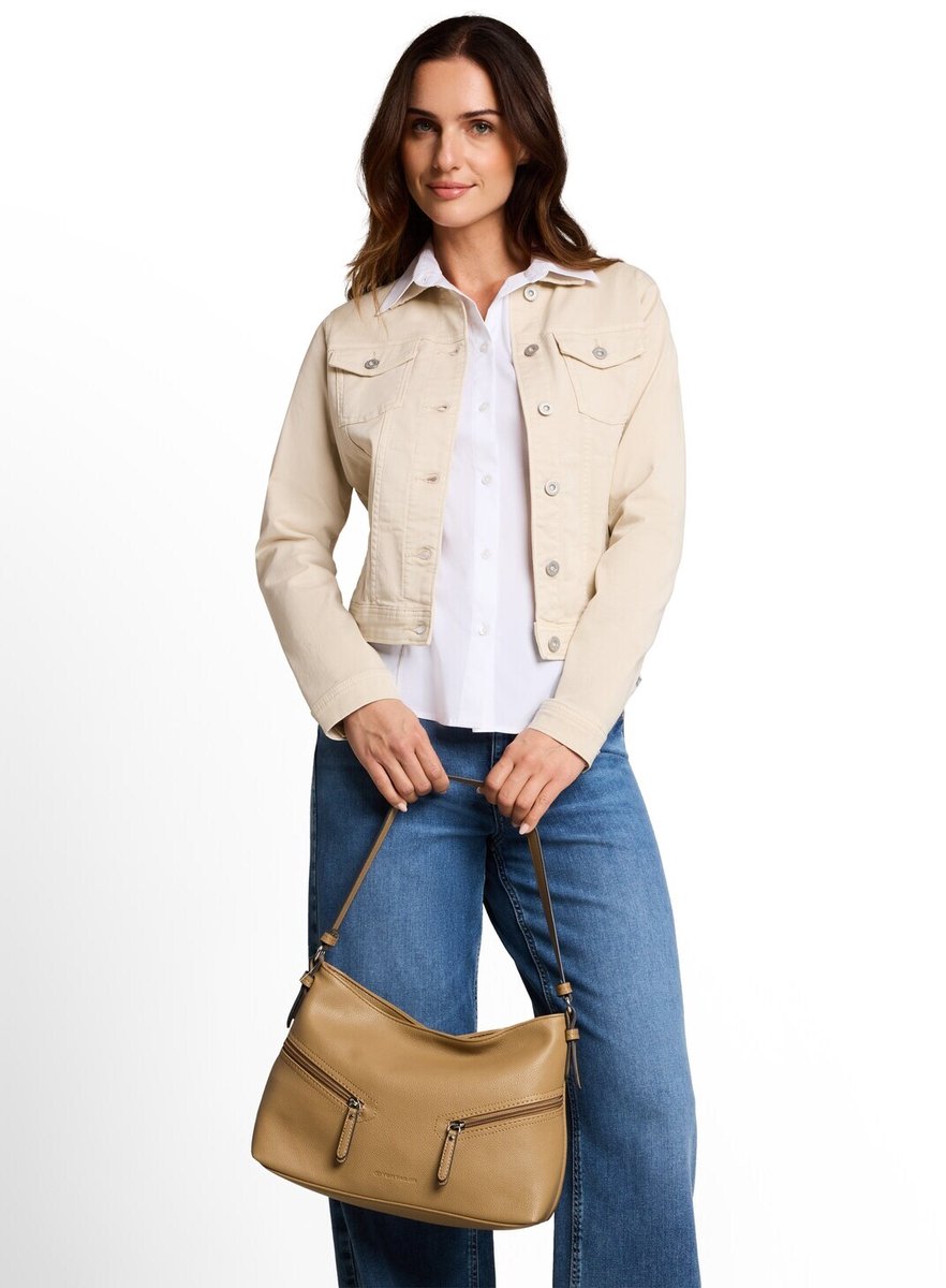 Tom Tailor - TTAPOLLINE M buideltas met ritsdetails - Maat ONESIZE - camel / camel nature