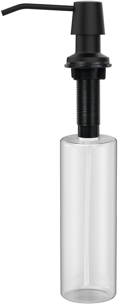 Afwasmiddeldispenser - Met zwarte RVS-pomp - Voor de keuken - 500 ml