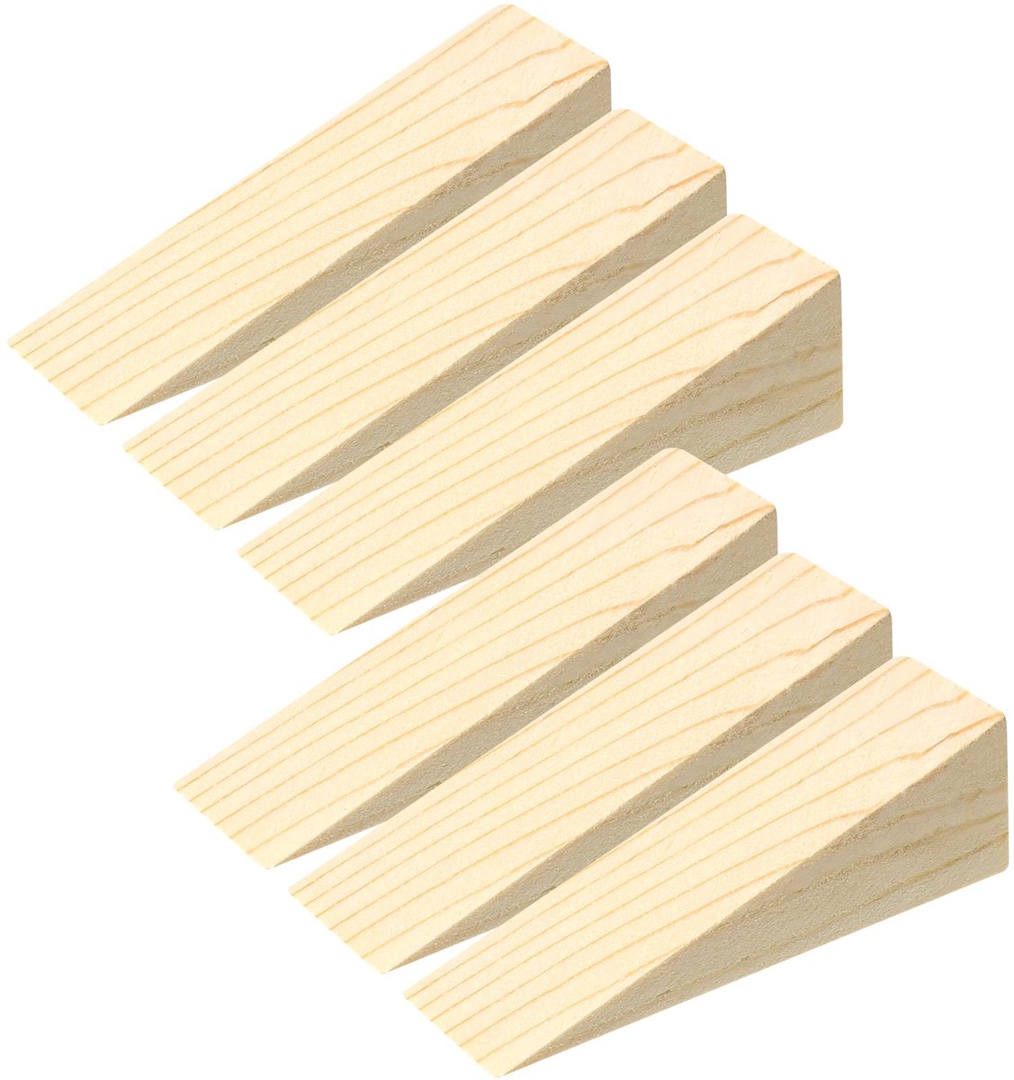 Houten Deur- & Meubelwiggen - Antislip Vloerdeurstopper - Voor Alle Oppervlakken Thuis & Kantoor - 6 stuks