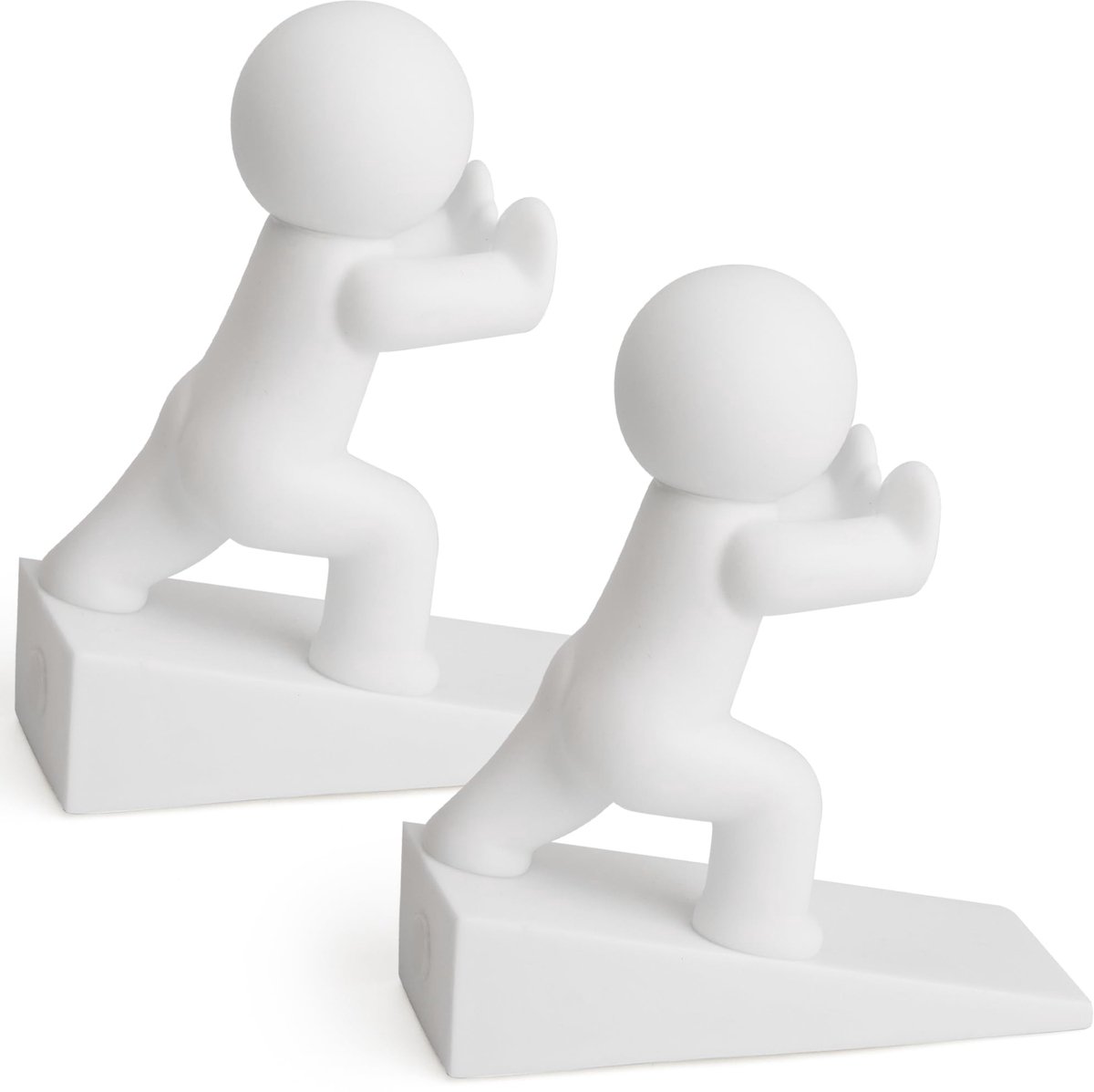 Deurstopper - Decoratief - Beschermt Vloeren - Wit 2 stuks
