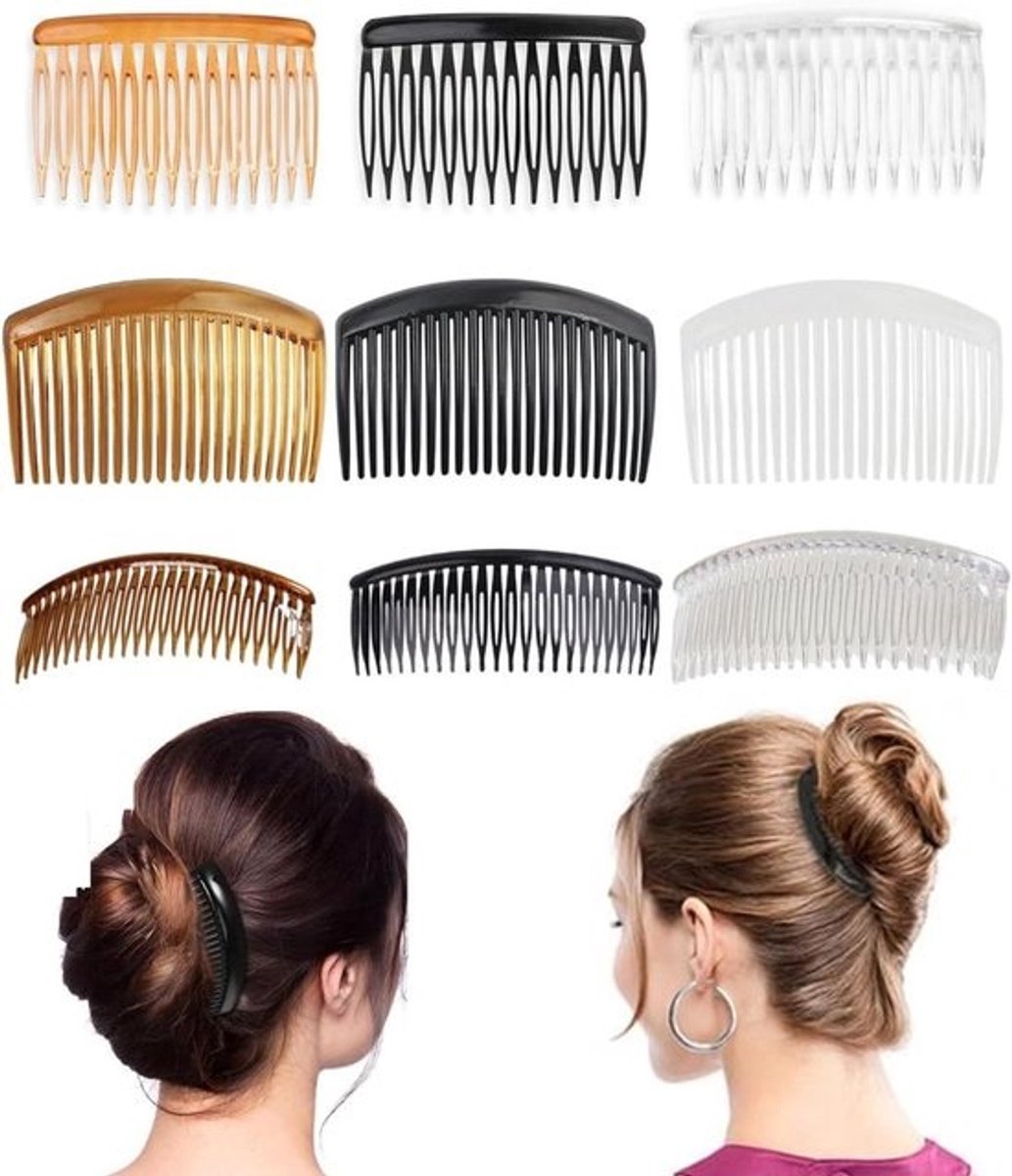 Haarkammen Set - Zijkammen Twist Kam - Haar Stylen - Rechte Tand Ontwerp - 8.4 cm x 5.0 cm