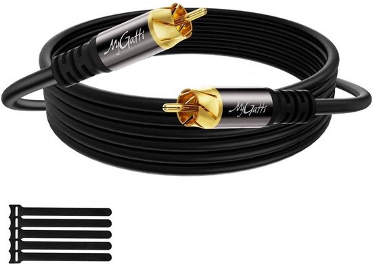 15 Meter Subwoofer Kabel RCA naar RCA Dubbel Afgeschermd voor Hifi en Home Cinema