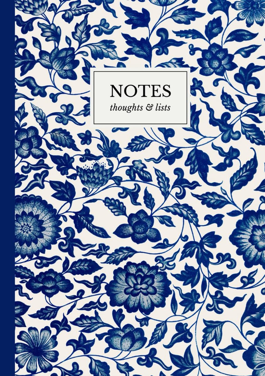 Vintage Chinese Blue & White Floral Notebook: A5 Lined Notebook - Decorative Pattern - ShopVlot