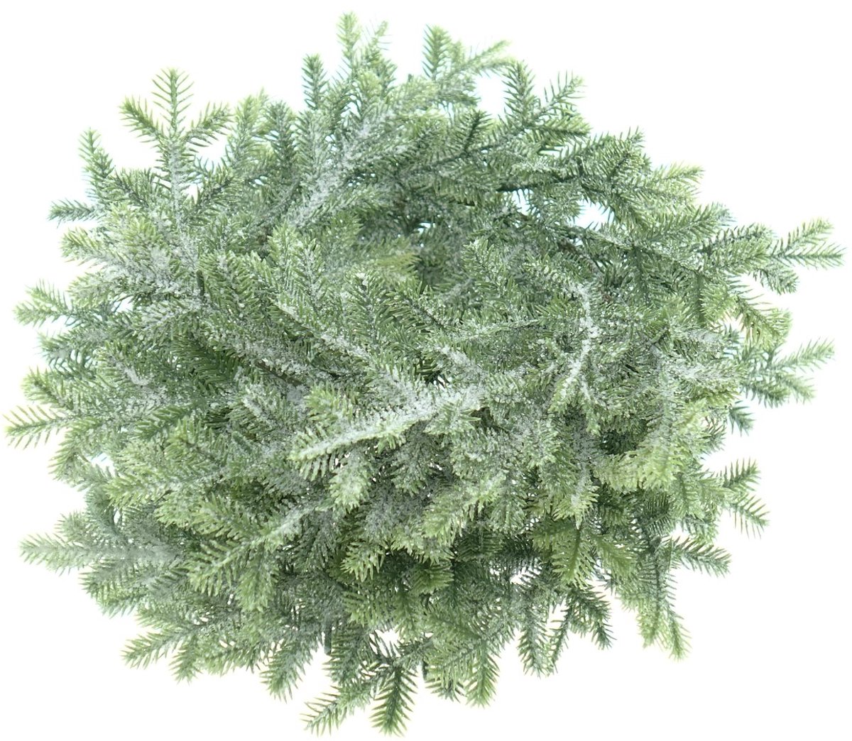 Gasper Kerstdecoratie Taxuskrans Groen berijpt Ø 28 cm - Kunstplanten