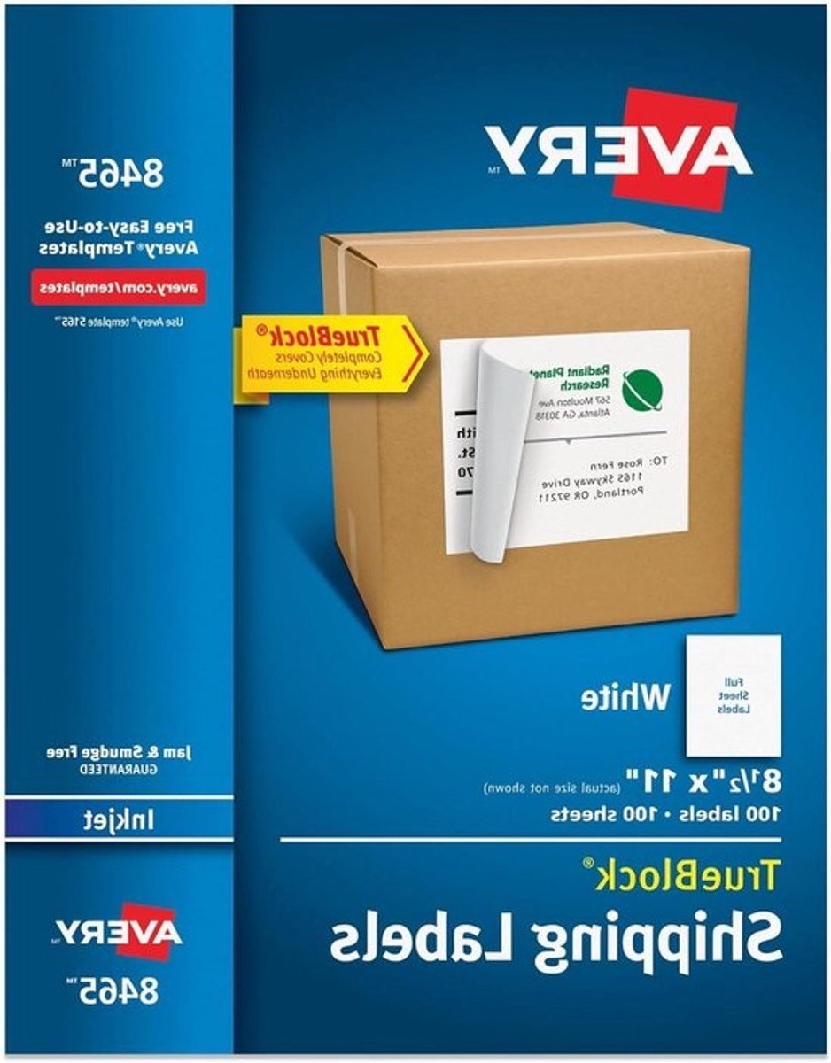 Verzendetiketten - Adresetiketten Stickers - Pakketten Verzenden - Volledig Vel - 8.5 x 11 inch - Wit